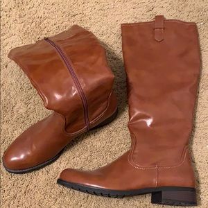 Brown knee high boots, like new